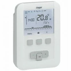 Neu 👍 Programmierbarer Raumthermostat HAGER Digital 230V 7 J - HAGER: EK530 🎁