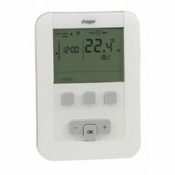 Aktion 😍 Programmierbarer Raumthermostat HAGER EK520 Mit Batterien LR6 - HAGER: EK520 🎁