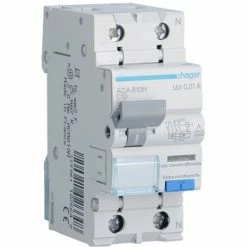Bestes Angebot ✔️ Fehlerstrom-Schutzschalter Hager 1P+N 10MA 10A ACA810H ❤️