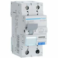 Schlussverkauf 👏 Fehlerstrom-Schutzschalter Hager 1P+N 30MA 20A ADA820H 🔔