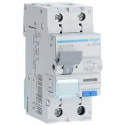 Beste Bewertungen von 💯 Fehlerstrom-Schutzschalter Hager 1P+N 30MA 10A ADA910H 🔥