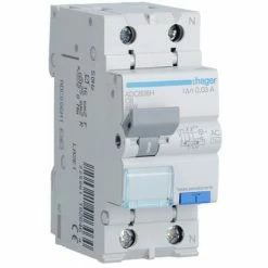 Neu 👏 Fehlerstrom-Schutzschalter Hager 1P+N 30MA 6A ADC806H 💯