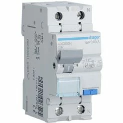 Bestes Angebot 😉 Hager 1P+N 30MA 32A Magnetothermischer Fehlerstrom-Schutzschalter ADC832H 🧨