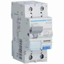 Bestpreis 🎁 Fehlerstrom-Schutzschalter Hager 1P+N 300MA 16A AFA916H ✔️