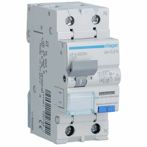 Fehlerstrom-Schutzschalter Hager 1P+N 300MA 20A AFA920H Am billigsten 🧨 Fehlerstrom-Schutzschalter Hager 1P+N 300MA 20A AFA920H 👏 -HAGER SHOP 28566879 1