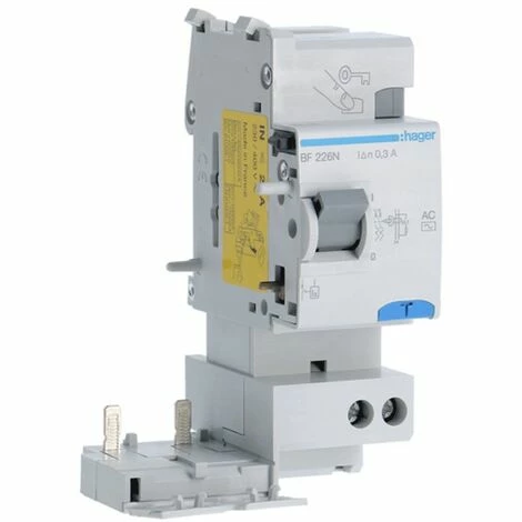 Brandneu ✨ Hager Differenzialsperre 2P 25A 300mA AC 2 Module BF226N ❤️ 1 Brandneu ✨ Hager Differenzialsperre 2P 25A 300mA AC 2 Module BF226N ❤️