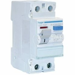 Bestpreis 🥰 Hager-Fehlerstrom-Schutzschalter 2P 25A 30MA AC 2 Module CDC724H 🎉