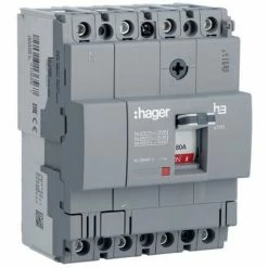 Bestpreis ✨ Hager X160 4P 18KA 80A Thermomagnetischer Schutzschalter HDA081L 🔥