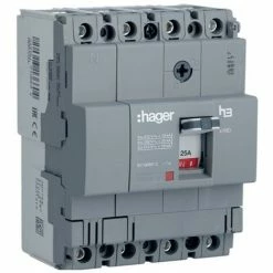 Am billigsten 🥰 Hager 4P 125A 18KA X160 Schutzschalter Mit Panzergehäuse HDA126L ❤️