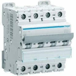 Budget ❤️ Leistungsschalter 4P Hager 10A 6KA C 4 Module MCA410 🎁
