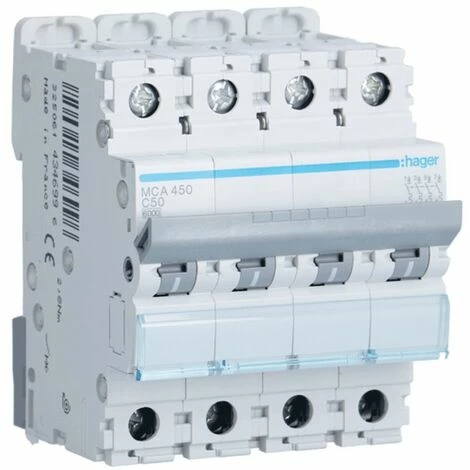 Top 10 🎁 Leistungsschalter Hager 4P 6KA 50A C 4 Module MCA450 🤩 1 Top 10 🎁 Leistungsschalter Hager 4P 6KA 50A C 4 Module MCA450 🤩