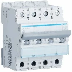 Rabatt 😀 Leistungsschalter Hager 4P 6KA 63A C 4 Module MCA463 🔔