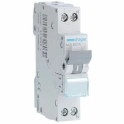 Am billigsten 🤩 Leistungsschalter Hager 1P+N 20A 4,5 KA C 1 Modul MJN520A 🔔