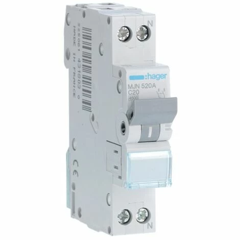 Am billigsten 🤩 Leistungsschalter Hager 1P+N 20A 4,5 KA C 1 Modul MJN520A 🔔 1 Am billigsten 🤩 Leistungsschalter Hager 1P+N 20A 4,5 KA C 1 Modul MJN520A 🔔