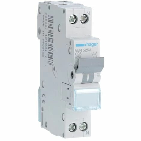 Angebote 💯 Leistungsschalter Hager 1P+N 25A 4,5 KA C 1 Modul MJN525A 😍 1 Angebote 💯 Leistungsschalter Hager 1P+N 25A 4,5 KA C 1 Modul MJN525A 😍