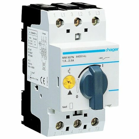 Bestpreis 👍 Hager Motorschutzschalter 1,6-2,5A 2,5 Module 3 Pole MM507N 🛒 1 Bestpreis 👍 Hager Motorschutzschalter 1,6-2,5A 2,5 Module 3 Pole MM507N 🛒
