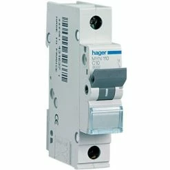 Brandneu 😍 Leistungsschalter Hager 1P 10A 4,5 KA C 1 Modul MYN110 🥰