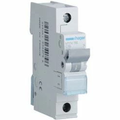 Auslauf 🔔 Leistungsschalter Hager 1P 16A 4,5 KA C 1 Modul MYN116 🤩