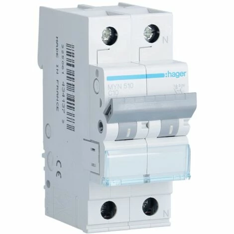 Blitzangebot 😉 Leistungsschalter Hager 1P+N 10A 4,5 KA C 2 Module MYN510 🧨 1 Blitzangebot 😉 Leistungsschalter Hager 1P+N 10A 4,5 KA C 2 Module MYN510 🧨