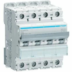 Aktion ⭐ Leistungsschalter Hager 4P 10KA 63A C 4 Module NCN463A 🤩
