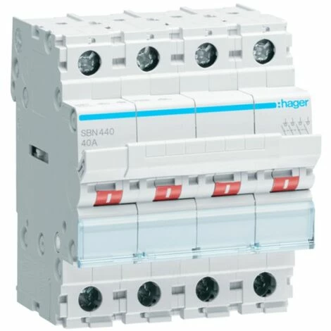 Coupon ❤️ Hager 4-poliger 40A-Trennschalter 4 Module SBN440 ✔️ 1 Coupon ❤️ Hager 4-poliger 40A-Trennschalter 4 Module SBN440 ✔️