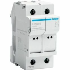 Billig ⭐ Sicherungshalter Hager 32A 2P 400V L38 2 Module 10.3X38 LSN502 🛒
