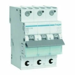 Brandneu ✔️ Hager Leitungsschutzschalter AC B 16A 3p 415V 6kA 3TE 50Hz Zusatzeinrichtungen Möglich MBS316 🧨