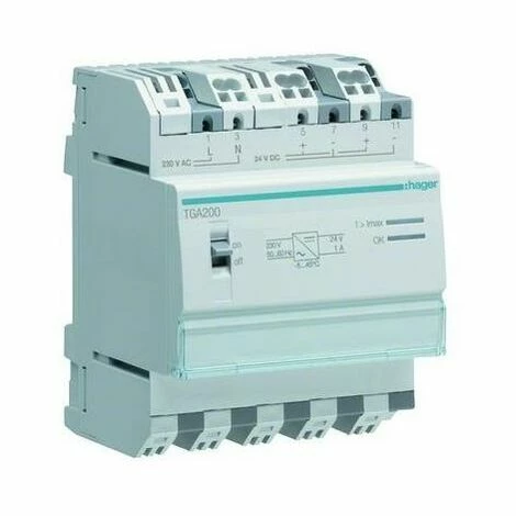 Am billigsten 🥰 Hager Gleichstromversorgung REG 24V 3,6W 4,5VA 230VAC 1A 4TE F.Reiheneinbau IP20 TGA200 🎁 1 Am billigsten 🥰 Hager Gleichstromversorgung REG 24V 3,6W 4,5VA 230VAC 1A 4TE F.Reiheneinbau IP20 TGA200 🎁