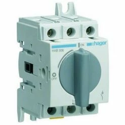 Bestpreis 🥰 Hager Hauptschalter 63A 3p IP20 Einb Wart/Rep Festeinbau Sicherheitsschalter HAB306 🎁