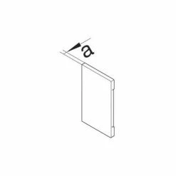 Alternative view of Großhandel 🎁 Hager Endstück GEB-K 130x68mm Kst Li/re Rws RAL9010 Halogenfrei Unbeh BR6513069010 👍