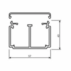 Schlussverkauf ✨ 2 Meter Hager Installationskanal LF Mit Trennwand, 40 X 57 X 2000 Mm, Verkehrsweiß ⭐