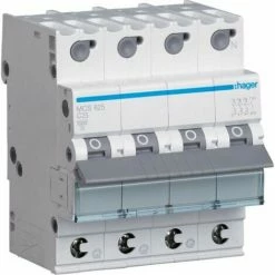 Rabatt 👍 Hager LS-SCHALTER 3P+N 25A-C6KA 4PLE (MCS625 QUICK CONNECT) 🌟