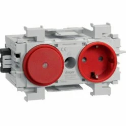 Budget ⌛ Hager STECKDOSE/SCHALTER FRONTR. ROT (GS11013020) 🌟