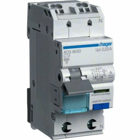 Blitzangebot 🎉 Hager FI-LS 1P+N 6KA C-13A 30MA A QC (ADS963D) 😉 1 Blitzangebot 🎉 Hager FI-LS 1P+N 6KA C-13A 30MA A QC (ADS963D) 😉