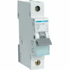 Budget 🔔 Hager LS-SCHALTER 1P 16A-C 6KA 1PLE (MCN116) 🎁