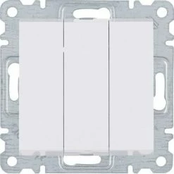 Schlussverkauf 🤩 HAGER Lumina | Polarweißer Dreifachschalter WL0070 🎉