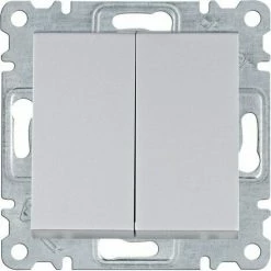 Aktion 💯 HAGER Lumina | Doppelter Silberner Schalter WL0042 🧨