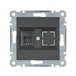 Am billigsten ⭐ HAGER Lumina | Einzelbuchse RJ11/RJ12 Schwarz WL2013 💯