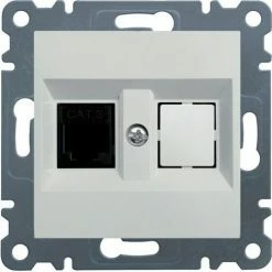 Blitzangebot 🔔 HAGER Lumina | Einzelbuchse RJ11/RJ12 Polarweiß WL2010 🎁