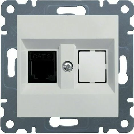 Blitzangebot 🔔 HAGER Lumina | Einzelbuchse RJ11/RJ12 Polarweiß WL2010 🎁 1 Blitzangebot 🔔 HAGER Lumina | Einzelbuchse RJ11/RJ12 Polarweiß WL2010 🎁