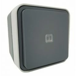 Angebote 🥰 Poussoir CUBYKO Témoin Avec Neutre Saillie Gris - HAGER : WNC021 ❤️