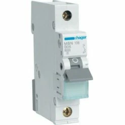 Neu 🤩 Hager MBN106 MBN106 Leitungsschutzschalter 1phasig 6 A 230 V, 400 V 😉
