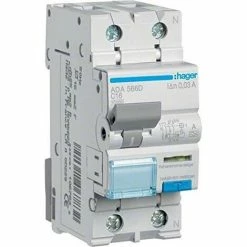 Brandneu 🛒 HAGER FI/LS-SCHALTER 1P+N 10KA C-16A 30MA ADA566D 💯