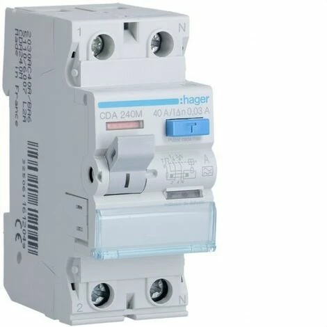 Billig 🎉 HAGER CDA240M | Differential 2P 40A 30mA Typ-A 🥰 1 Billig 🎉 HAGER CDA240M | Differential 2P 40A 30mA Typ-A 🥰