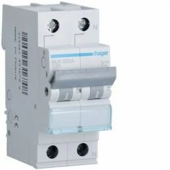 Großhandel 🧨 HAGER MUN520A | Leistungsschalter 1P+N 20A Kurve-C 6kA 😀