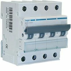 Bestes Angebot 🌟 HAGER MUN416A | Leistungsschalter 4P 16A Kurve-C 6kA 🔥