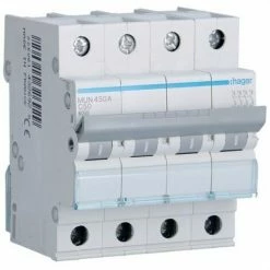 Angebote 🥰 HAGER MUN450A | Leistungsschalter 4P 50A Kurve-C 6kA 😍