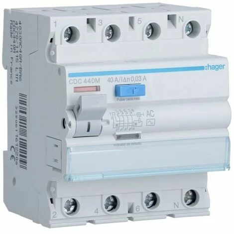 Top 10 😍 HAGER CDC440M | Differential 4P 40A 30mA Typ-AC 🛒 1 Top 10 😍 HAGER CDC440M | Differential 4P 40A 30mA Typ-AC 🛒